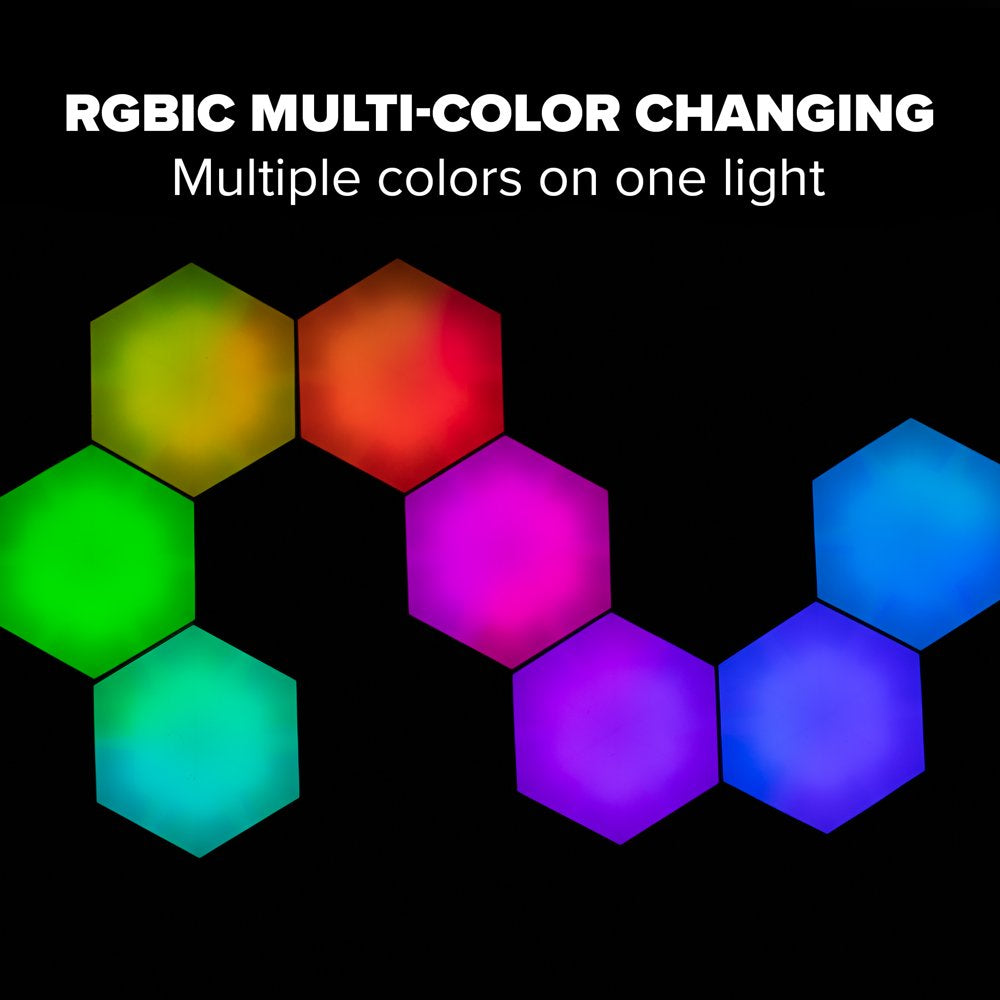 8-Pack RGBIC HEXAGON LIGHTS